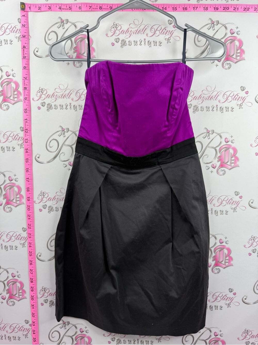 French Connection dress dual color Strapless Purple and Black Cocktail Dress